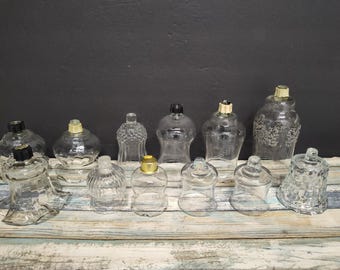 Choice of Vintage Clear Glass Votive Candle Holder Sconce Pegs