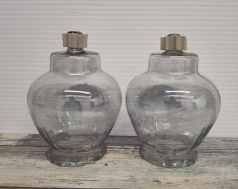 One Vintage HOMCO Home Interiors ~ 'Celeste' ~ Smoky Blue Gray Peg Votive Candle Holder