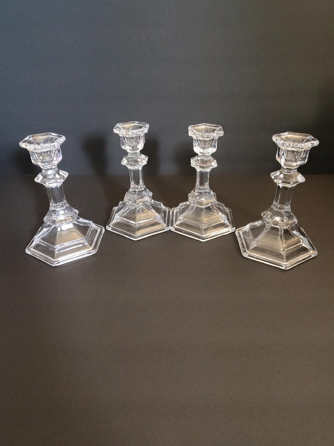 4pc Fifth Avenue 6 Inch Crystal Candlesticks Tapered Candle Holders - Etsy