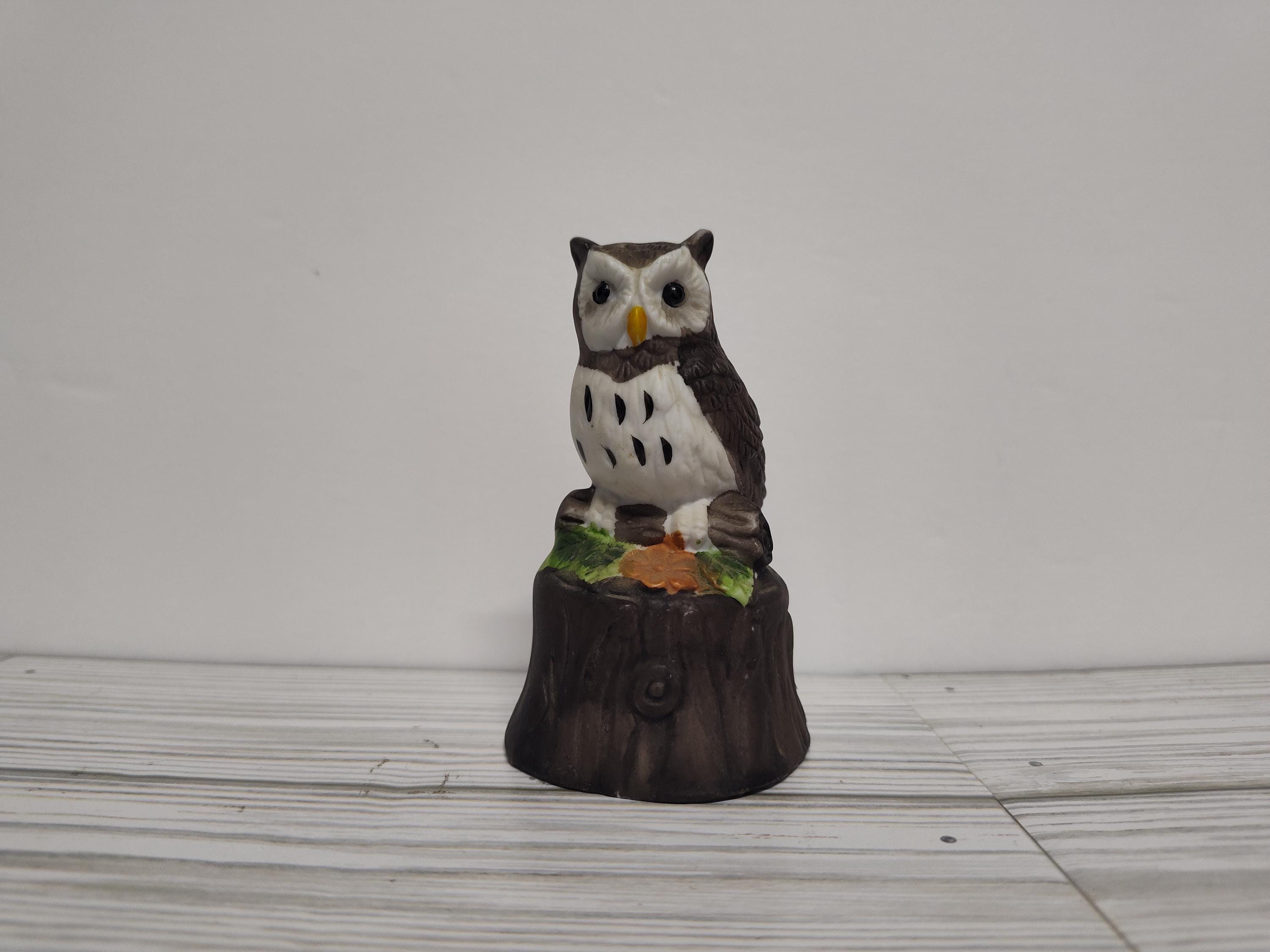 Vintage Brinn's Owl Bell 4.25" Tall Made In Taiwan