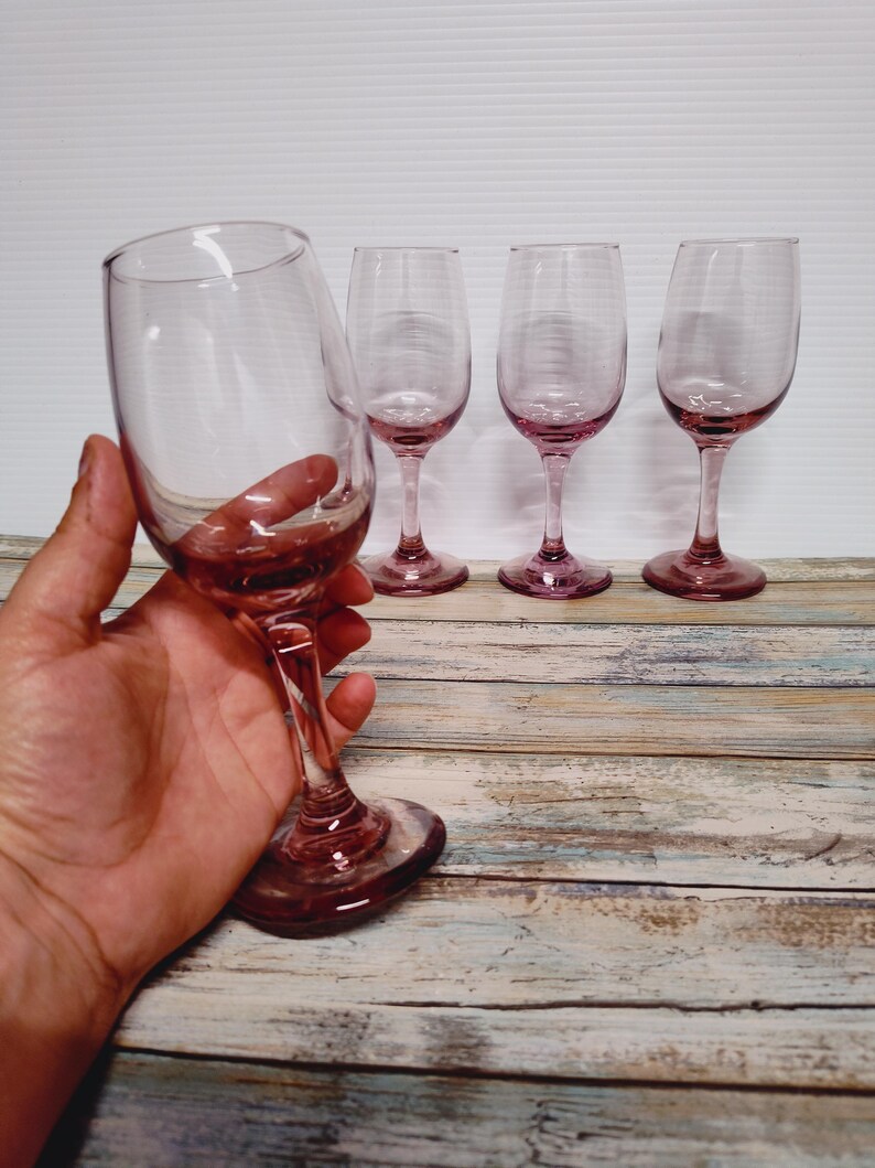 Vintage Libbey Premiere Pink Glass Goblet: 8oz Stemware - Etsy