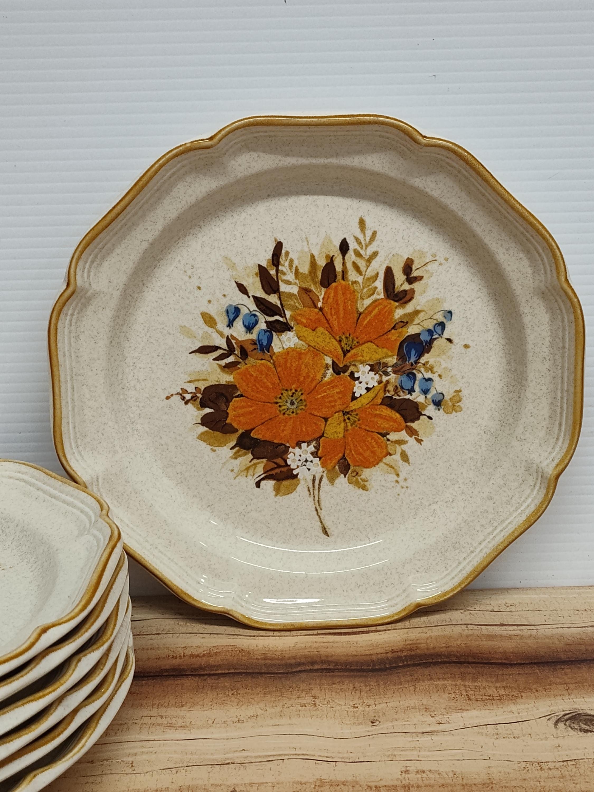 Vintage Mikasa Stoneware Plates - Etsy