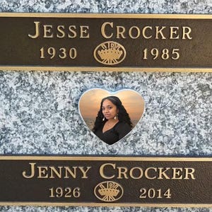 HEART PORTRAIT for Headstones | Photo for Tombstone | Ceramic Headstone Photo | Porcelain Memorial Photo | Cameo Headstone Picture for Grave