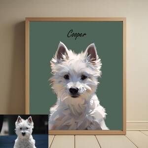 Water Color Portrait of Pet Painting from Photo to portrait Personalized Pet Canvas Print Custom Canvas Wall Art Present for Pet Owner Gift