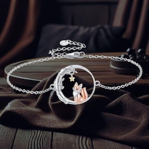 Cute Fox Chain Bracelet 925 Sterling Silver Cute Fox Bracelet For Women Animal Jewelry Gifts For Women