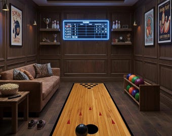 Bowling Lanes Rug for Playing Bowling, Bowling Decor, Bowling Strike Rug, Bowling Playing Rug, Runner Rug, Washable Rug, Non Slip Rug