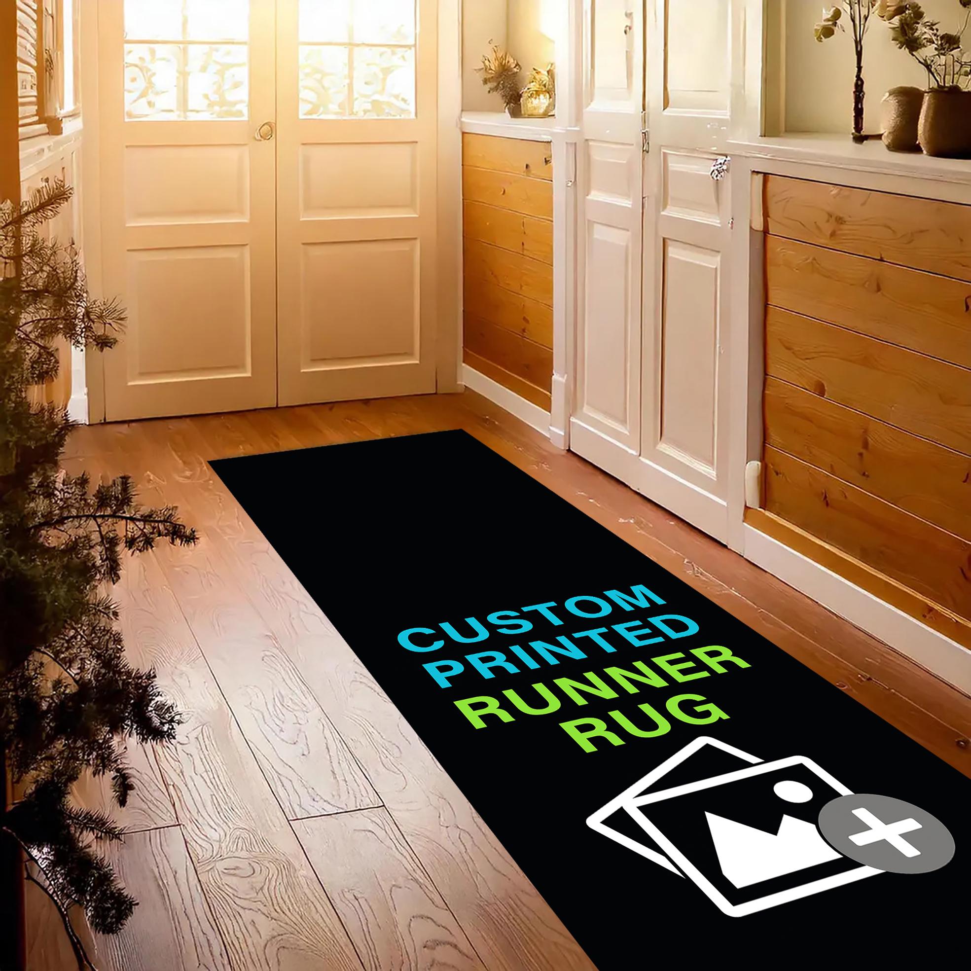 Custom R Logo. Service Rugs Custom Runner Rug With Logo or Image – Personalized Carpet for Hallway ...