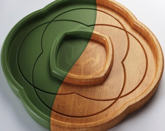 3D STL - Decorative & Functional Tray Model U2 - CNC files for wood router (stl, dxf, svg, eps, ai, pdf) and 3D Printer File (stl).