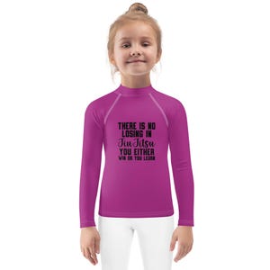 There Is No Losing in Jiu Jitsu Just Winning or Learning Kids’ BJJ Rash Guard