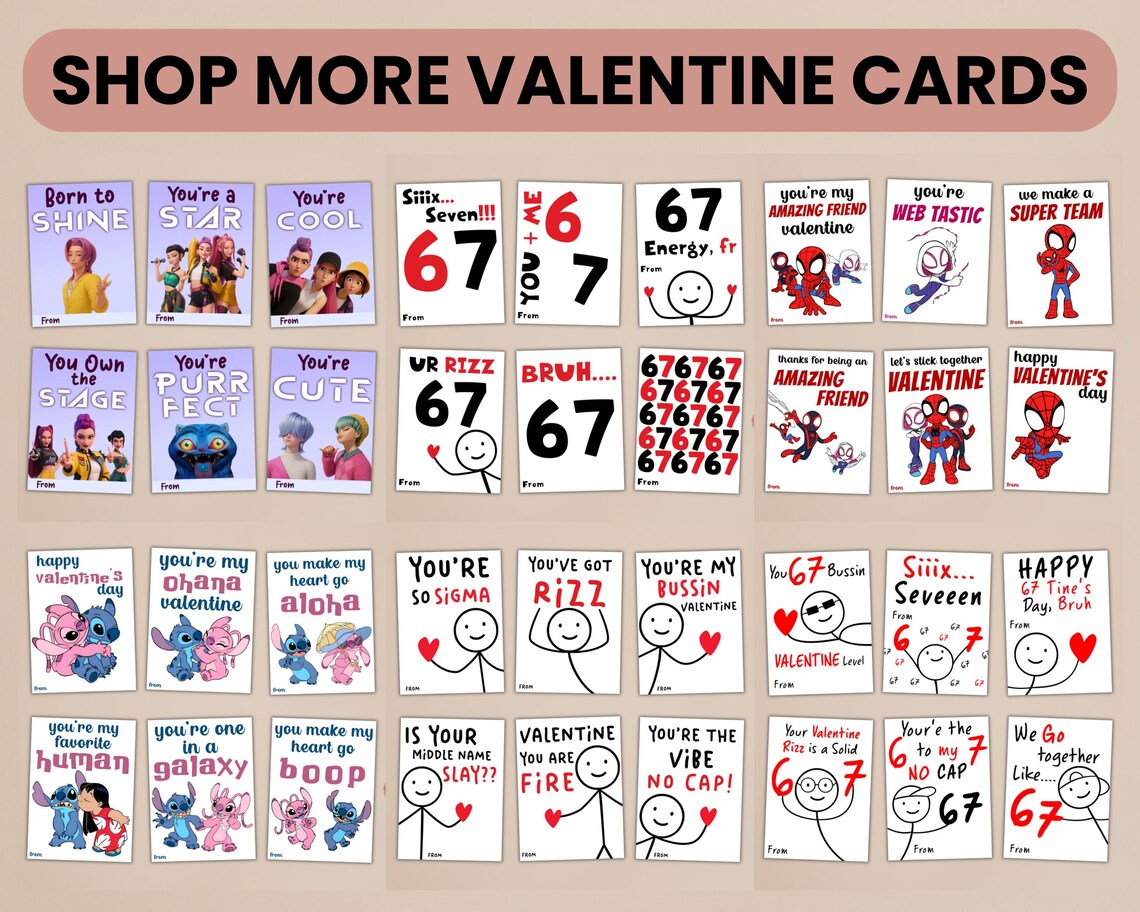 67 Slang Valentine Cards for Kids, Funny Printable Classroom Valentine ...