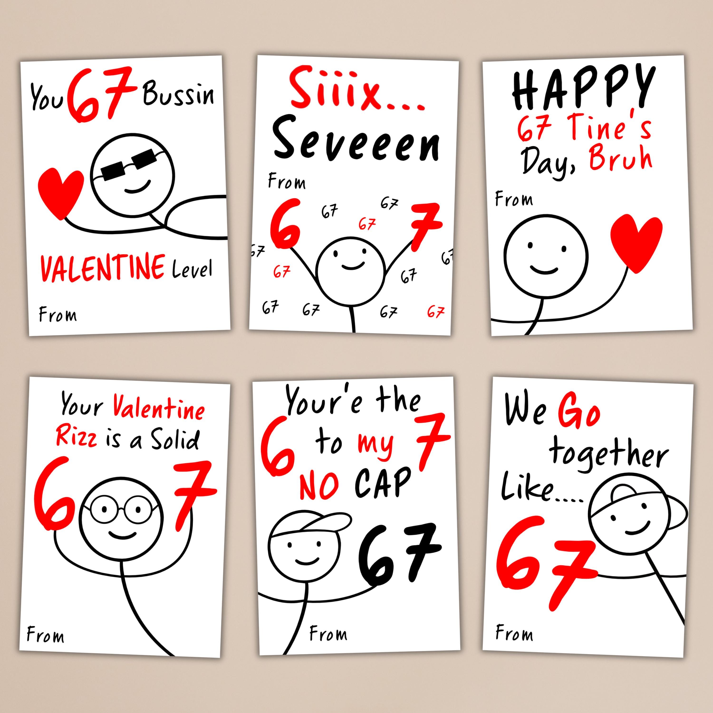 67 Slang Valentine Cards for Kids, Funny Printable Classroom Valentine ...