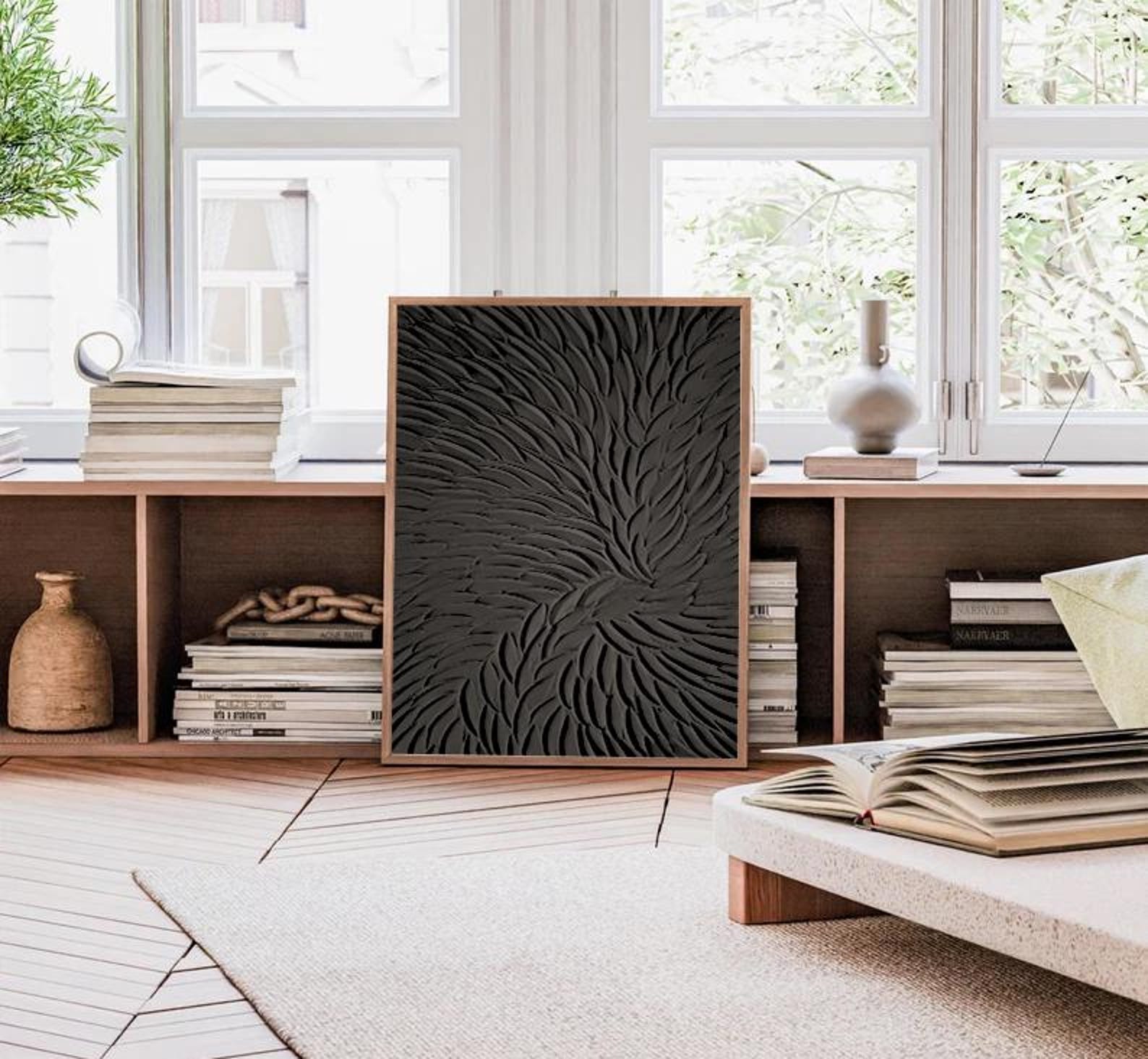 Large Abstract Beautiful Black Art Original Abstract Painting Black ...