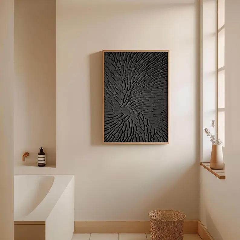 Large Abstract Beautiful Black Art Original Abstract Painting Black ...