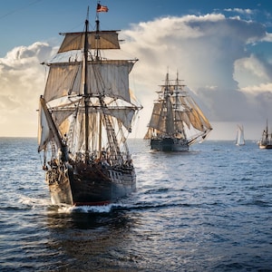 Sailing ship painting