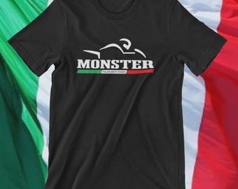 Monster T-shirt for Ducati fans and Italian motorbike fans #D10