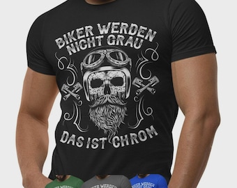 Biker T-Shirt - This is Chrome Bike Shirt Printed Rocker #C7