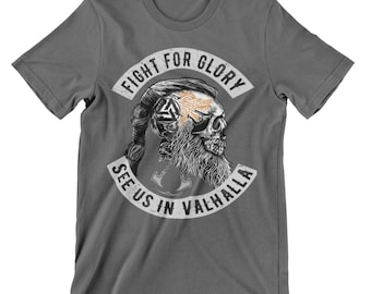 Combattez pour la gloire ! Retrouvez-nous au Valhalla ! T-shirt Viking Nordmann XS-8XL #F2