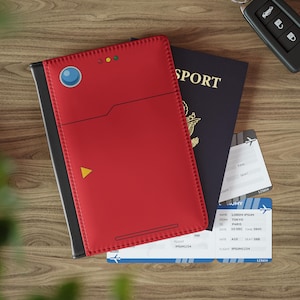 Etui pour passeport Game Dex | Porte-passeport personnalisé pour jeu vidéo, cadeau pour voyageur, porte-passeport en cuir personnalisé, pièces d'identité de voyage