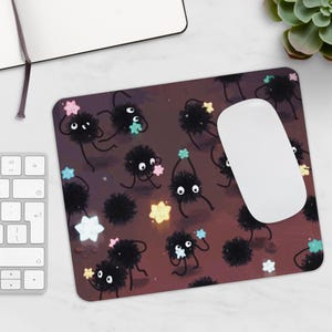 Rußmännchen Maus Pad | 9 "x 8", Susuwatari Anime Geschenk, Büro Mousepad, Maus Pad