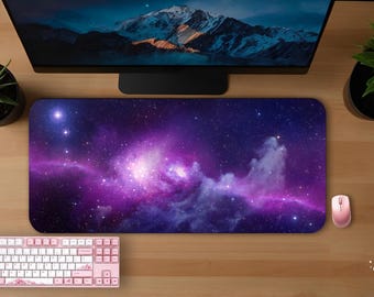 Tapete de mesa com estrelas da galáxia | Mousepad em 3 tamanhos, acessórios decorativos fofos, abstrato, para jogos, espaço