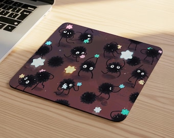 Soot Sprites Mouse Pad | 9" x 8" , Susuwatari Anime Gift, Office Mousepad, Mouse Pad