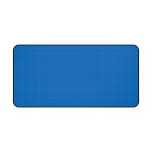 Blueprint Grid Desk Mat | 3 Sizes White Lines Minimalist Mouse Pad, Aesthetic Desk Pad for Office, Computer Desk Mat 16" × 32"