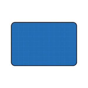 Blueprint Grid Desk Mat | 3 Sizes White Lines Minimalist Mouse Pad, Aesthetic Desk Pad for Office, Computer Desk Mat 12" × 18"