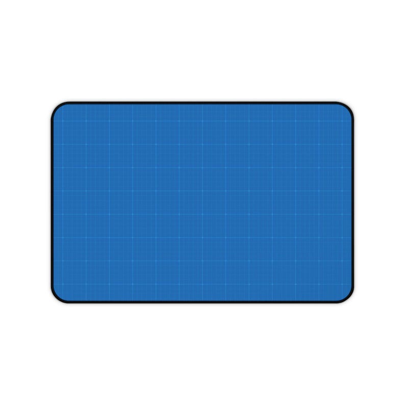 Blueprint Grid Desk Mat | 3 Sizes White Lines Minimalist Mouse Pad, Aesthetic Desk Pad for Office, Computer Desk Mat 12" × 18"