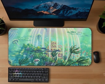 Sea Painting Desk Mat | 3 Sizes Mouse Pad Desk Japanese Anime Gaming Gift Decor Accessories