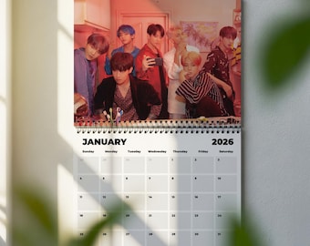 BTS 2026 A4壁掛けカレンダー - Etsy 日本
