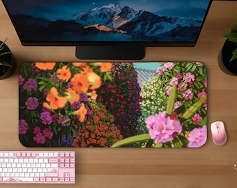 Anime Flowers Desk Mat | 3 Sizes Mouse Pad Desk Decor Accessories, Japanese