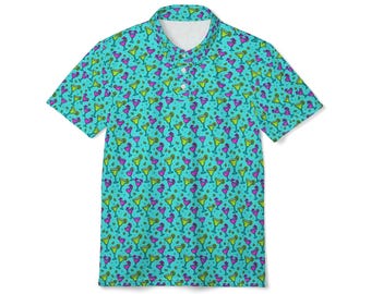Neon Triangle Pattern Polo