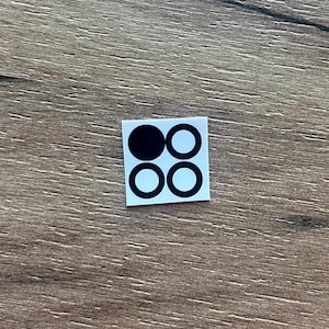 Naklejki zamienne do wskaźników palników kuchenek i piekarników – naklejka na pokrętło (TYLNY LEWY PALNIK)