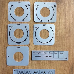 GE JB850SJ6SS Herd Control Panel Aufkleber Ersatz-Vinyl-Sticker-Set