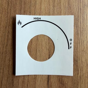 Wolf Range Stove Knob Decals – Vintage Stove Repair Overlay Stickers (3"x3")