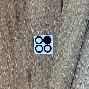 コンロ・オーブン用バーナーインジケーター交換用ステッカー - 粘着ノブデカール（右後部バーナー）