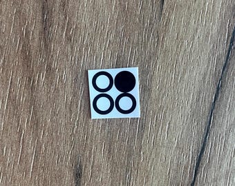 Pegatinas de repuesto para indicadores de quemador de estufa y horno: calcomanía adhesiva para perilla (quemador trasero derecho)