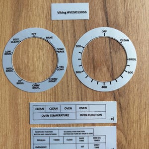 Aufkleber-Set für Viking VESO130SS Ofen-Bedienknöpfe – Ersatz für verblasste Etiketten