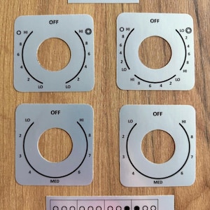 Juego de pegatinas de repuesto para la perilla de la estufa Samsung NE59J3420SS - Superposiciones para el dial de control