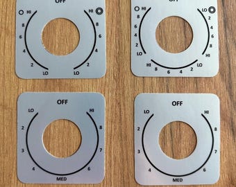 Juego de pegatinas de repuesto para la perilla de la estufa Samsung NE59J3420SS - Superposiciones para el dial de control