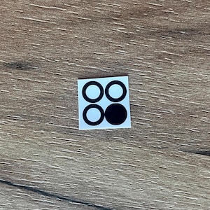 Naklejki zamienne do wskaźników palników kuchenek i piekarników – naklejka na pokrętło (PRZEDNI PRAWY PALNIK)