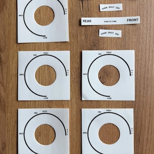 Wolf Range Stove Knob Decals – Vintage Stove Repair Overlay Stickers (3"x3") - Full package