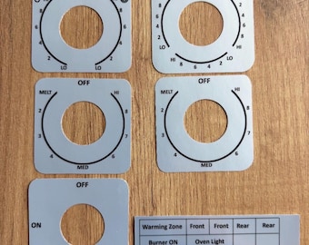 GE JB860SJ6SS Stove Control Panel Decals – Vinyl Sticker Replacement Kit