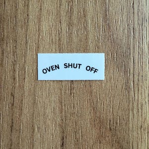 Wolf Range Stove Knob Decals – Vintage Stove Repair OVEN-SHUT-OFF