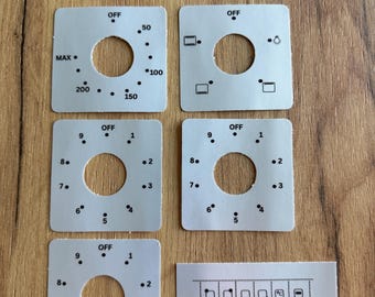 Pegatinas de vinilo de repuesto para el panel de control de la placa de cocina PKM EHS3IX - Reparación de etiquetas descoloridas para cocinas europeas