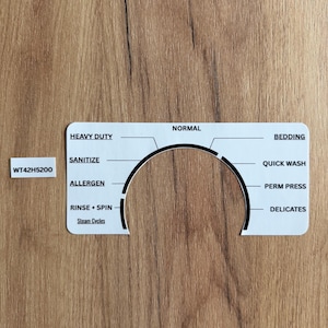 Samsung WF42H5200 Washer Dial Sticker Replacement - Vinyl Control Decal