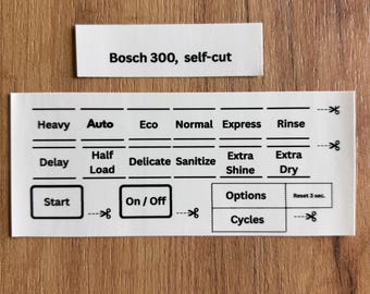 Bosch Universal Dishwasher Button Stickers – Replacement Labels for Faded Controls