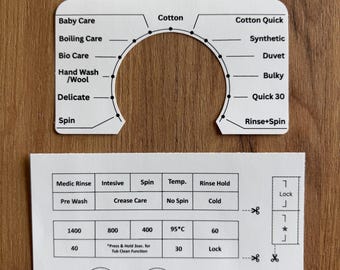 LG F1222TD Washer Control Panel Decal Set - Vinyl Replacement Stickers