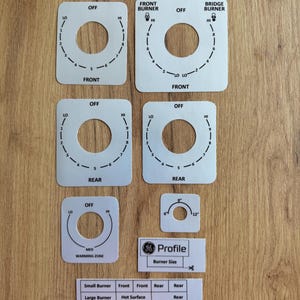 GE PB975SOM2SS Erweiterter Bedienfeld-Aufklebersatz Vinyl-Aufkleber