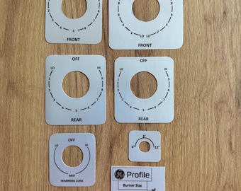 GE PB975SOM2SS Extended Control Panel Decal Kit Vinyl Stickers